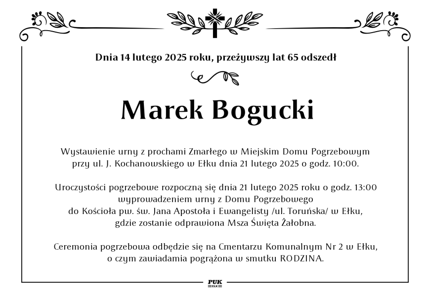 Marek Bogucki - nekrolog